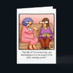 Carte Funny Birthday Greeting Card pour elle<br><div class="desc">Profitez de diffuser le rire avec cette carte de voeux d'anniversaire romantique et hilarante du caricaturiste Bill Abbott ; envoyez des rires avec votre amour et vos souhaits pour un joyeux anniversaire. Merveilleusement drôle et légèrement sarcastique personnages de dessin animé dans des situations et des décors hilarants, grand plaisir pour...</div>