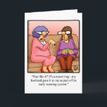 Carte Funny Birthday Greeting Card pour elle<br><div class="desc">Profitez de diffuser le rire avec cette carte de voeux d'anniversaire romantique et hilarante du caricaturiste Bill Abbott ; envoyez des rires avec votre amour et vos souhaits pour un joyeux anniversaire. Merveilleusement drôle et légèrement sarcastique personnages de dessin animé dans des situations et des décors hilarants, grand plaisir pour...</div>