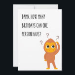 Carte Funny Birthday Greeting Card Singe Humour unique<br><div class="desc">Carte d'anniversaire imprimable,  Carte d'anniversaire amusante,  Téléchargement numérique,  Carte d'anniversaire ancienne,  Carte d'anniversaire rude,  Carte d'anniversaire papa,  Carte d'anniversaire maman</div>