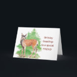 Carte Funny Birthday Greetings, Someone Deer to my Heart<br><div class="desc">Funny Birthday Greetings,  Someone Deer to my Heart,  animal watercolor</div>