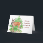 Carte Funny Birthday Greetings, Someone Deer to my Heart<br><div class="desc">Funny Birthday Greetings,  Someone Deer to my Heart,  animal watercolor</div>