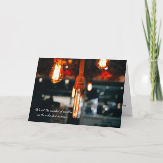 Carte Funny Birthday Number of Candles Marquee Light