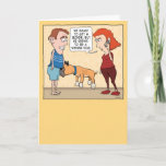 Carte Funny Biting Boxer est un chien plus Wiener Annive<br><div class="desc">Voici une carte d'anniversaire drôle et légèrement coquine avec un chien de boxe qui semble être un chien plus blanc. Ouch ! Merci pour le choix de cette conception originale par © Chuck Ingwersen. Je suis un artiste indépendant, et je publie des dessins et des bandes dessinées sur Instagram, où...</div>