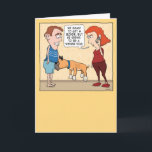 Carte Funny Biting Boxer est un chien plus Wiener Annive<br><div class="desc">Voici une carte d'anniversaire drôle et légèrement coquine avec un chien de boxe qui semble être un chien plus blanc. Ouch ! Merci pour le choix de cette conception originale par © Chuck Ingwersen. Je suis un artiste indépendant, et je publie des dessins et des bandes dessinées sur Instagram, où...</div>