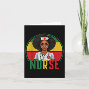 Carte Funny Black Nurse Melanin Pride Vintage Black Hist