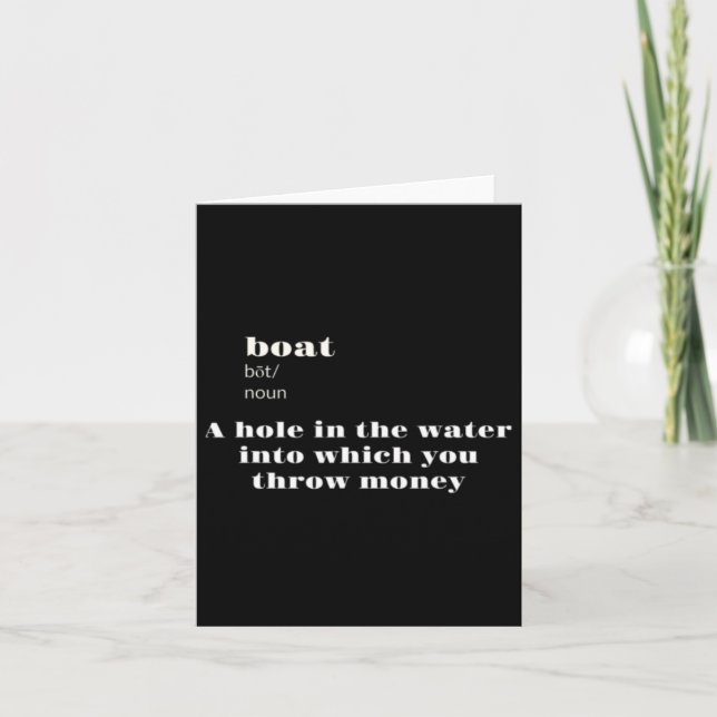 Carte Funny Boat Definition Bateau (Devant)