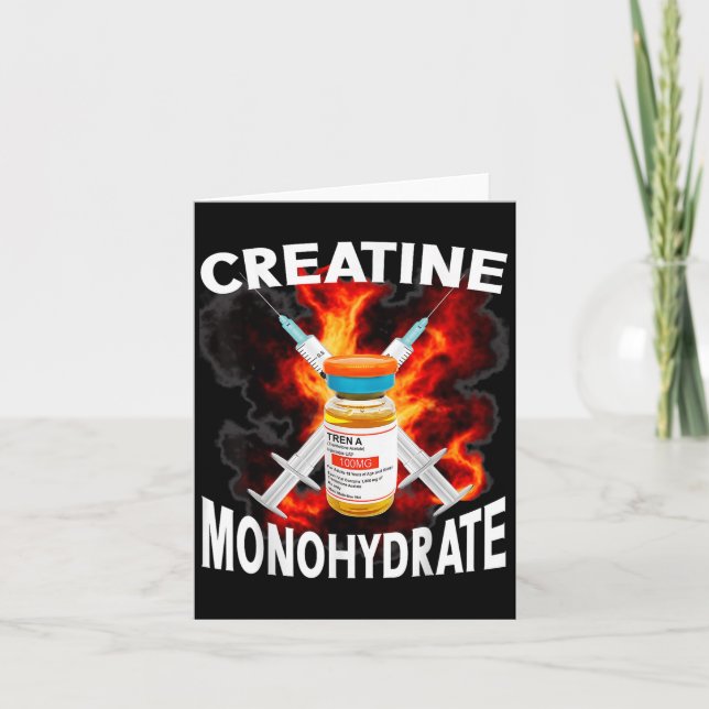 Carte Funny Bodybuilding Poids Creatine Monohydr (Devant)