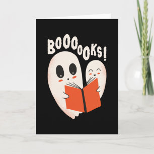 Carte Funny Bookworm Ghost Halloween Costume Booooks