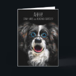 Carte Funny Border Collie Birthday Gray Hair and Glasses<br><div class="desc">Send a birthday card with a sense of humor to someone who is getting older when you choose this silly gray-haired border collie wearing reading glasses to the dog lover who is celebrating another year. Une carte de débit exclusive a été conçue à partir de l'adresse SalonOfArt.com et PAWSitivelyPETrageous.com.</div>