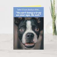 Funny Boston Terrier avec Boston Accent Anniversai