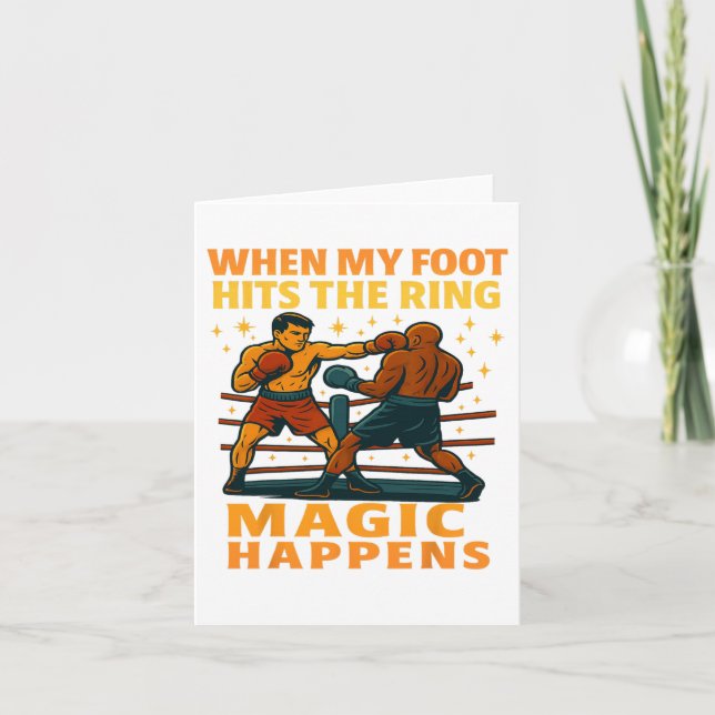 Carte Funny Boxer Boxer Fighter Sarcastic Humours Cadeau (Devant)