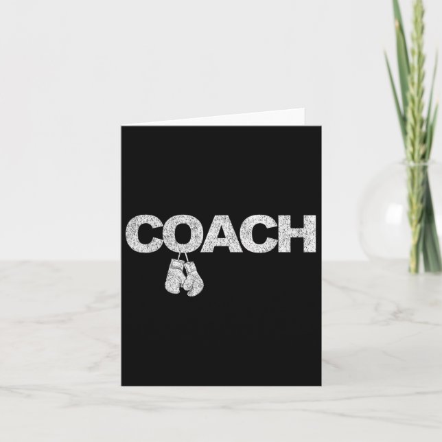 Carte Funny Boxing Coach Boxer Trainer Retro 1 (Devant)