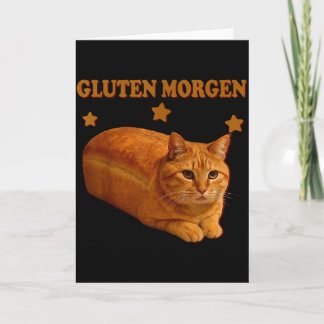 Carte Funny Bread Cat Meme Gluten Morgen Humor Graphic G
