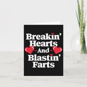 Carte Funny Breaking Coeurs Et Farts Enflammés Mens Vale