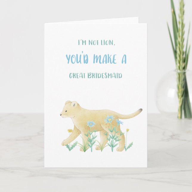 Carte Funny Bridesmaid Proposal Card (Devant)