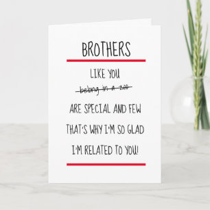 Carte Funny Brothers Cheeky Verse Anniversaire