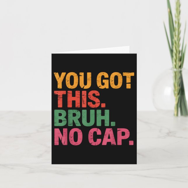 Carte Funny Bruh Test Day Enseignant Vous Avez Ce Bruh N (Devant)