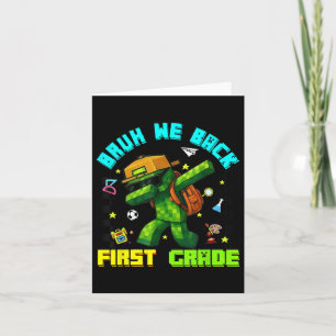 Carte Funny Bruh We Back First Grade Dabbing Gamers Boys