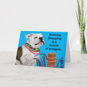 Carte Funny Bulldog Avec Des Pâtes Bund De Bologne Anniv