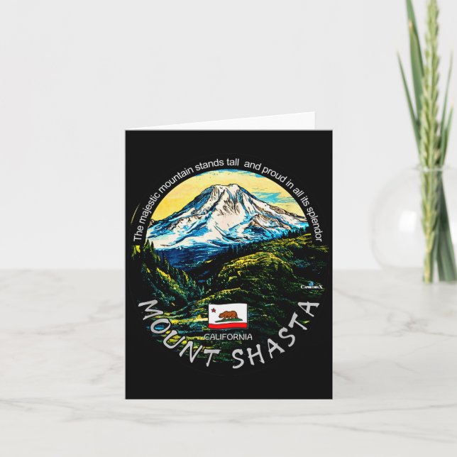 Carte Funny California's Majestic Mount Shasta Hiking Mo (Devant)