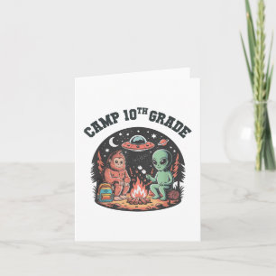 Carte Funny Camp Out 10e année Camping Bigfoot Alien C