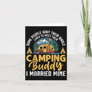 Carte Funny Camping Camper Couple Camping Amateurs Parte