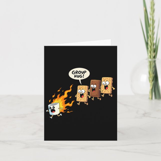 Carte Funny Camping Smores Group Hug Cute S'mores (Devant)
