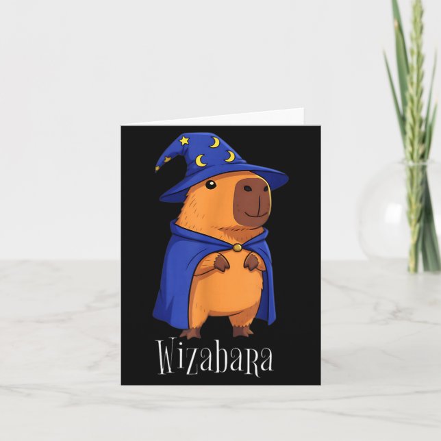Carte Funny Capybara Wizard Costume Wizabara Graphic Kid (Devant)