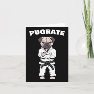 Carte Funny Carlin mignon Karate Black Belt Martial Art