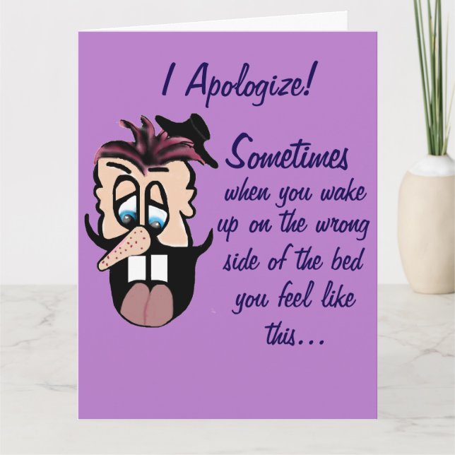 Carte Funny Cartoon Apology  (Devant)