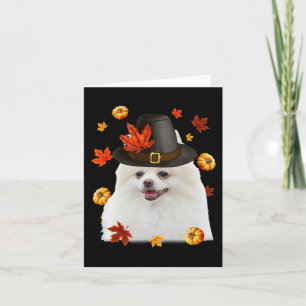 Carte Funny Casquette Pèlerin de Chien Poméranie Happy M