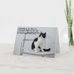 Carte Funny Cat Birthday Greeting Card<br><div class="desc">Funny Cat sitting Birthday greeting Card for the cat lovers in your life. This cute greeting card is a perfect way to wish Happy Birthday to a friend,  co-worker,  family member or a special someone.</div>
