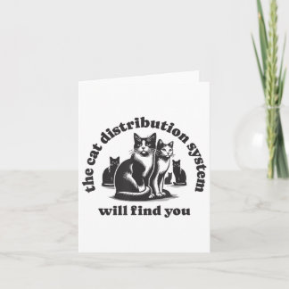 Carte Funny Cat Design Distribution System Vous Trouvera