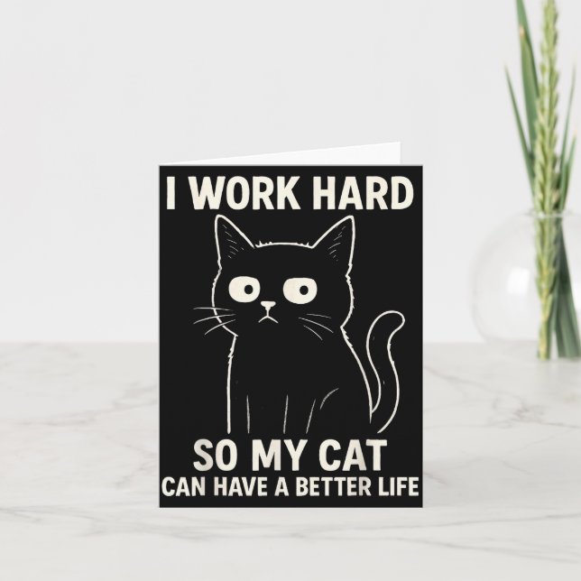 Carte Funny Cat Graphic Tee Men Women Coworker Meme Humo (Devant)