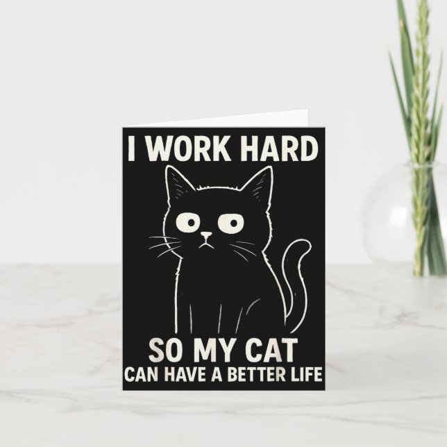 Carte Funny Cat Graphic Tee Men Women Coworker Meme Humo (Devant)