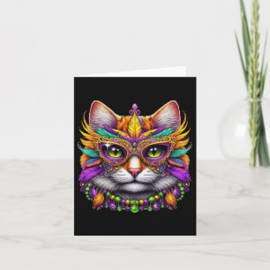 Carte Funny Cat Mardi Gras Funny Mardi Gras Carnaval