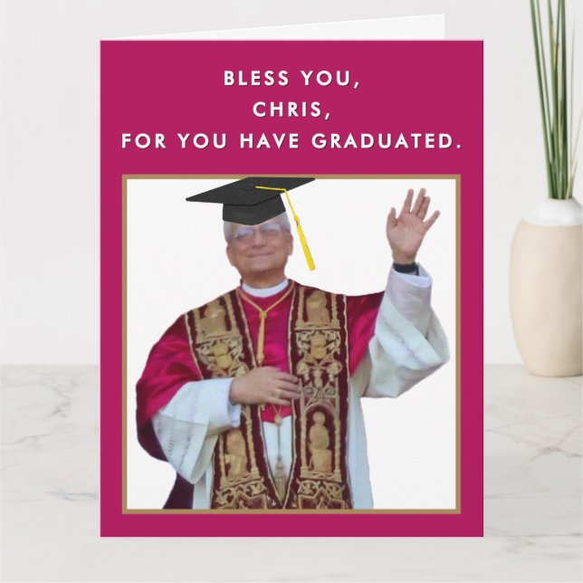 Carte Funny Catholic School Graduation (Devant)
