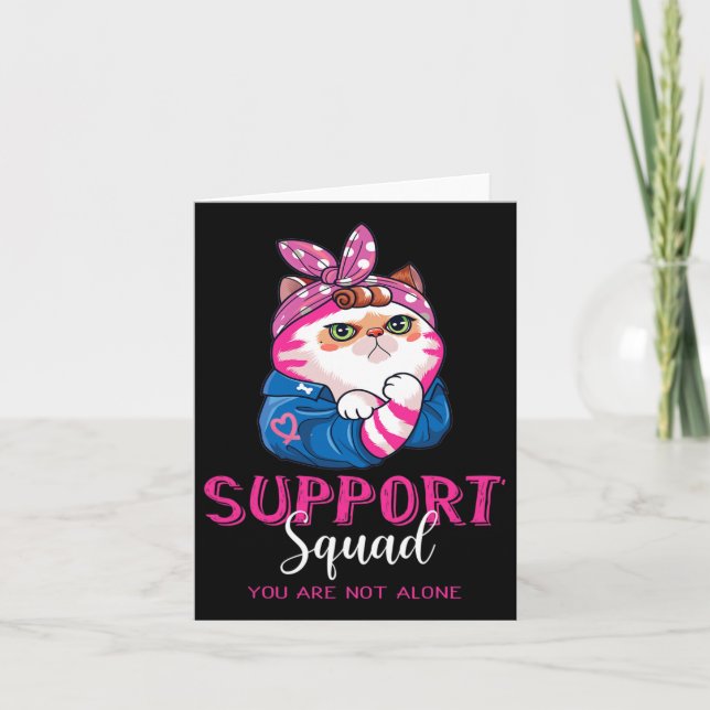 Carte Funny Chat Maman Soutien Squad Cancer du sein Prix (Devant)