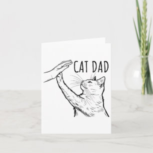 Carte Funny Chat Papa Fête des pères Meilleur Chat Papa 