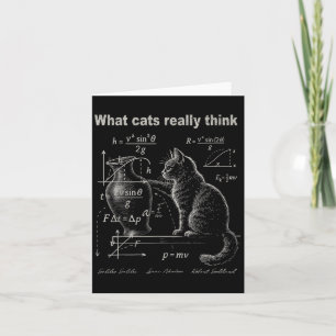 Carte Funny Chat Physique Humour Design Ce que les chats