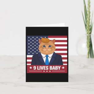 Carte Funny Chat Trump 9 Lives Baby Funny Vote For Trump
