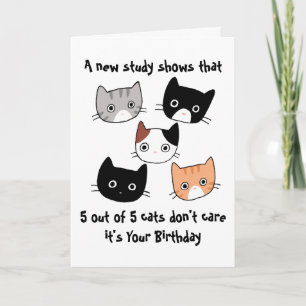 Carte Funny Chats Anniversaire, chat amoureux amis anniv