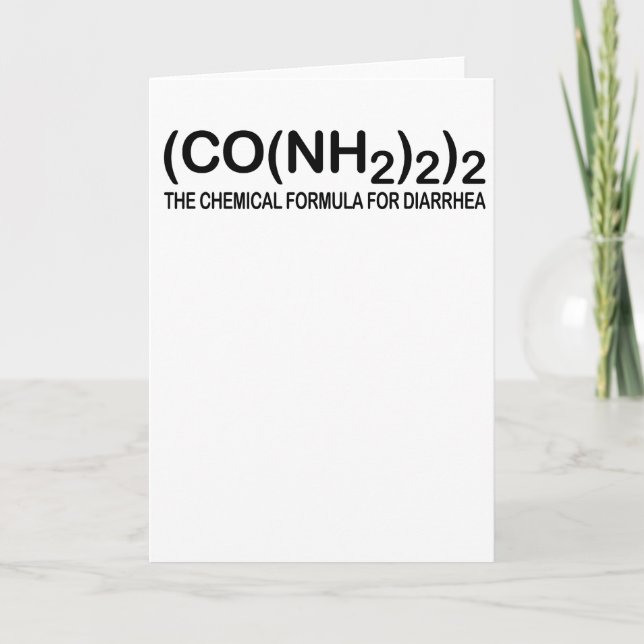 Carte Funny Chemical Formula for Diarrhea Greeting Card (Devant)