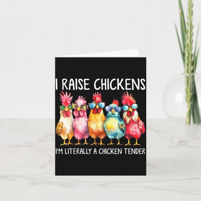 Carte Funny Chicken Farmer Gift – I Raise Chickens Humor (Devant)