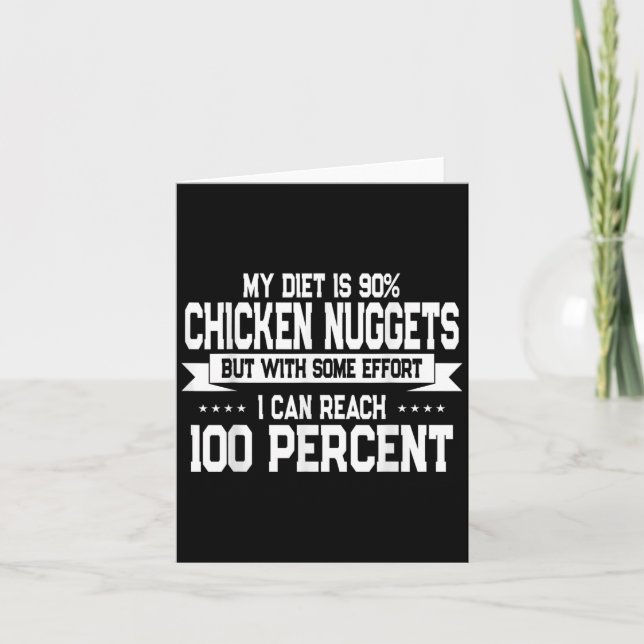 Carte Funny Chicken Nugget Lover Quote New Years Resolut (Devant)