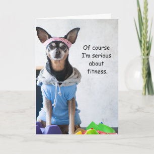 Carte Funny Chien Fitness Pizza Card
