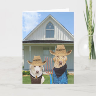 Carte Funny Chien/Lab personnalisable de couple