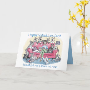 Carte Funny Chien Valentine's Day Greeting Card