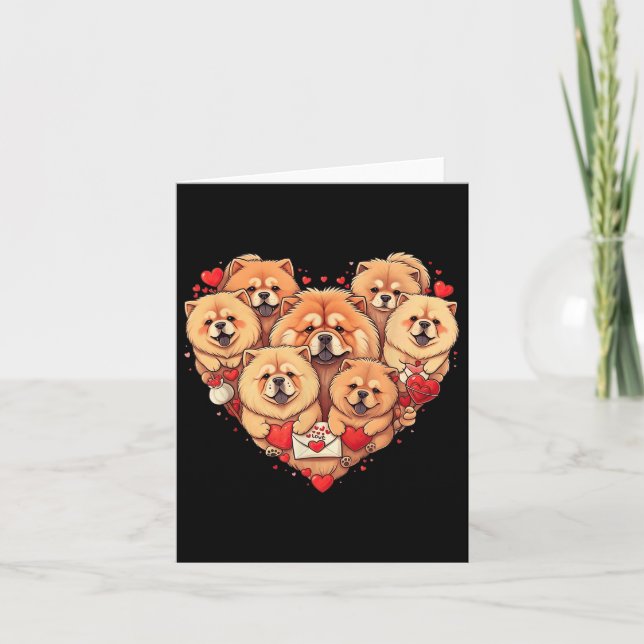Carte Funny Chow Chow cœur de la Saint-Valentin Chow Cho (Devant)