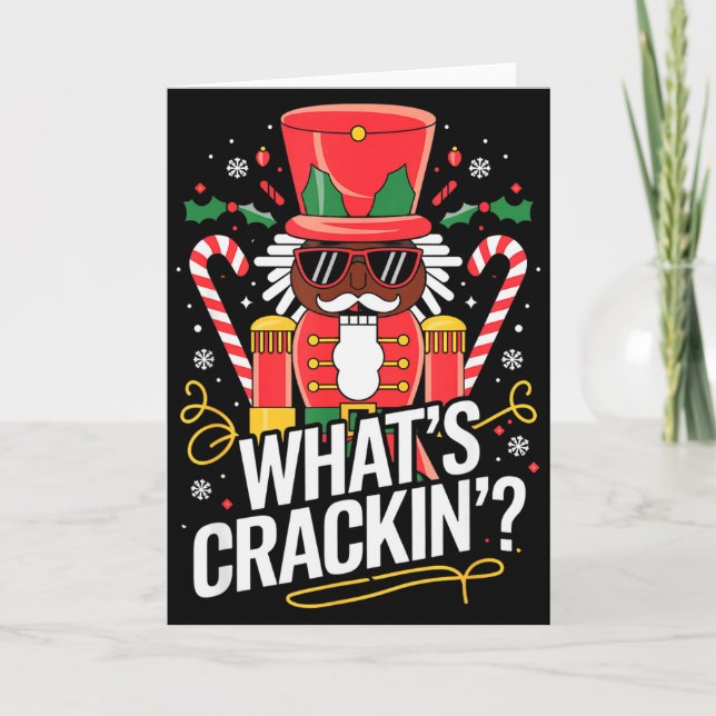 Carte Funny Christmas African American Nutcracker Men Wo (Devant)